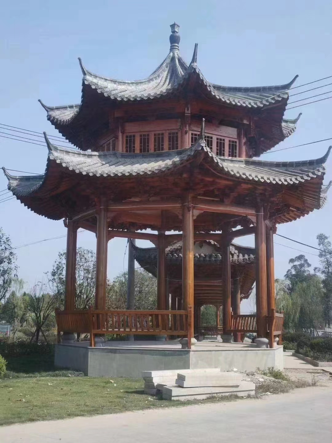 防腐木古建亭
